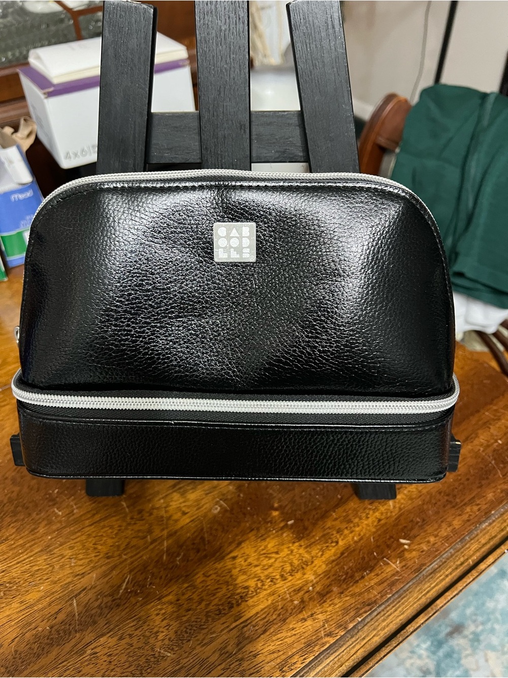 Caboodles Black Cosmetic Case with Silver Trim